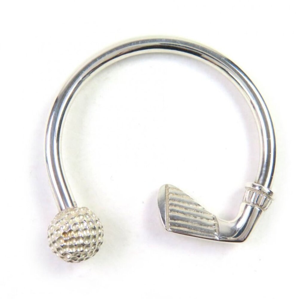 Tiffany & Co SV 925 Golf Motif Key Ring Key Holder Silver Weight 9.15 g